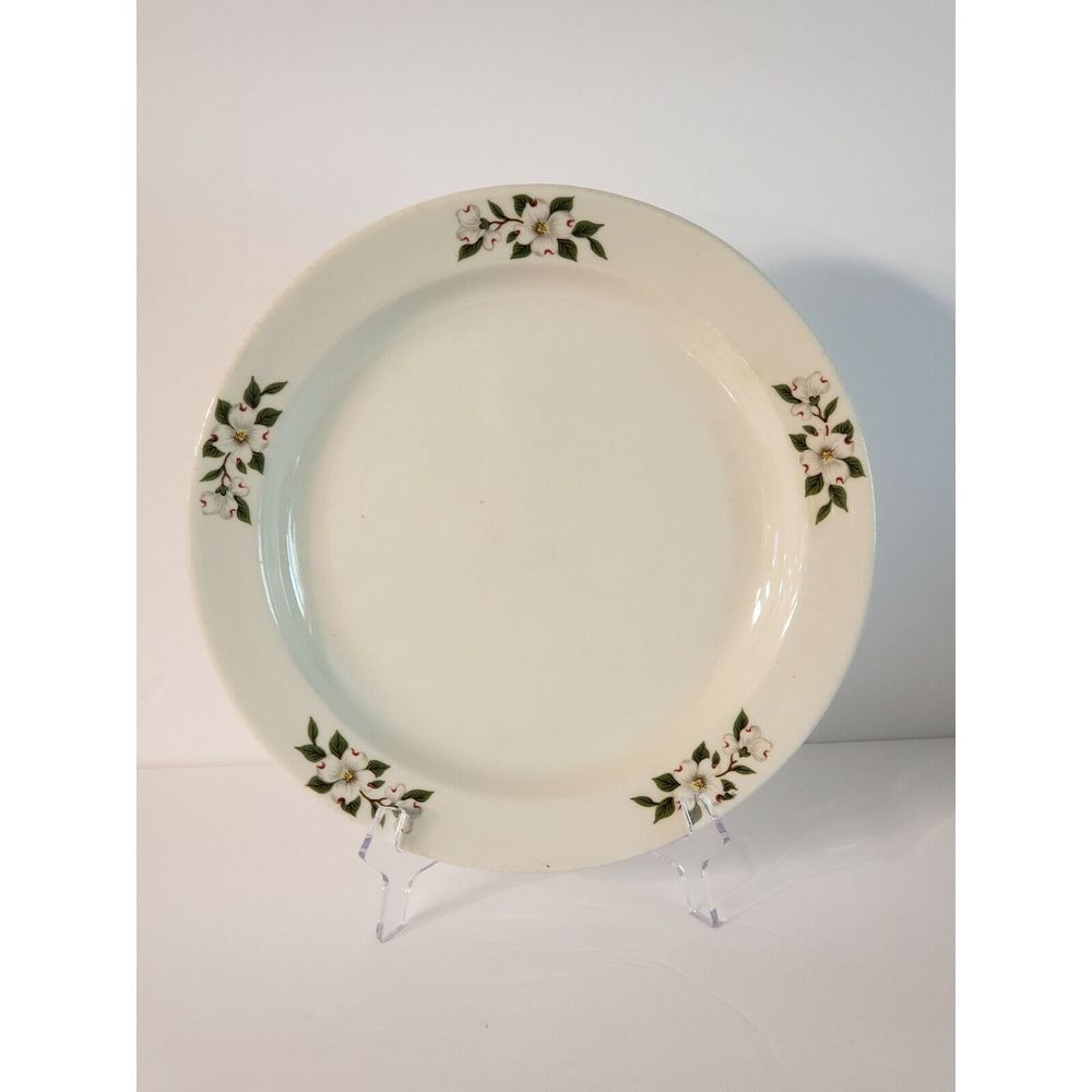 Buffalo China Restaurant‎ Ware Dogwood Apple Blossom 10" Plate, Vtg